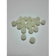 Perlas de Plastico - Mora Blanca de 10 mm